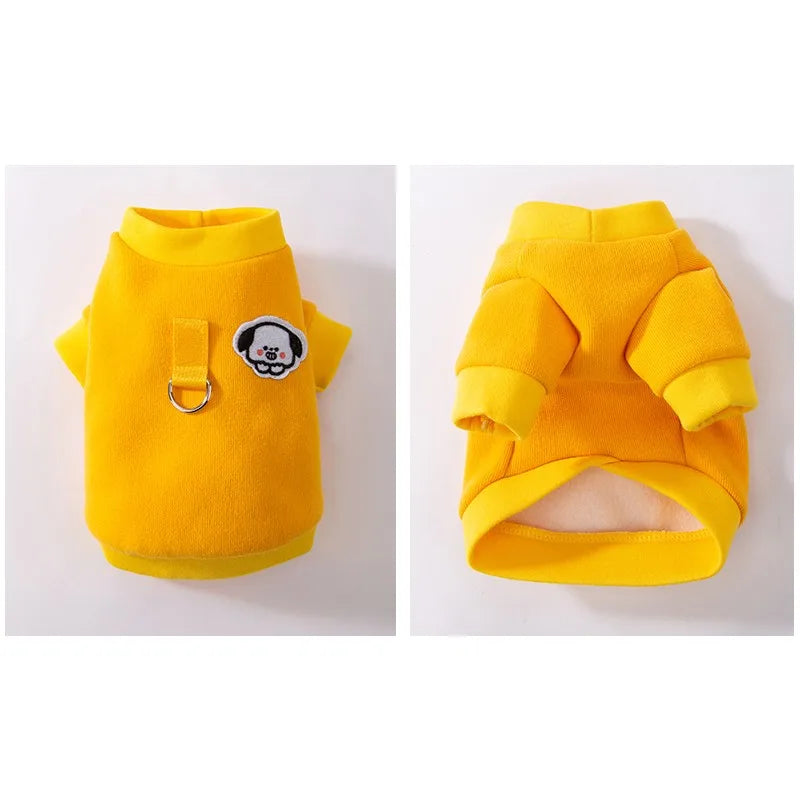 Dog Hoodies for Small Dogs Cute Cotton Fleece Dog Coat Winter Dog Clothes Chihuahua Yorkie French Bulldog Pet Jacket Cat Costume
