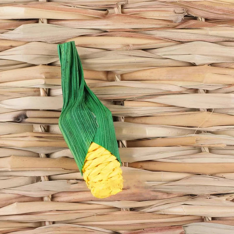 Natural Straw Rope Carrot Hamster Molar Chew toy Small Pets Toys For Hamster Rabbit Grinding Groducts Gnaw Toy Supplies