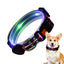 Dog Led Light Up Collar Rechargeable Waterproof Glowing Adjustable Dog Collar Weather Proof Dog Lights For Night Walking