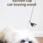 Cat Teaser Stick With Bell, Feather, Long Rod Suction Cup