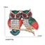 Rhinestone Cartoon Owl Brooch for Women Unisex Enamel Animal Pin Bird Lapel Pin Banquet Party Backpack Gifts Jewelry Accessories