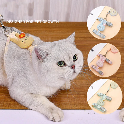 Adjustable Bunny Cat Dog Harness and Leash Set Walking Pet Harnesses for Small Animals Cats Rabbit mascotas Accessories Supplies