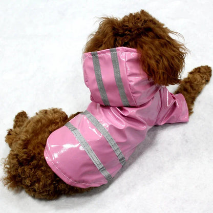 Dog Coat Waterproof PU Dog Raincoat for Small Dogs Cats Reflective Puppy Raincape Chihuahua Yorkies Pet Poncho dog raincoat