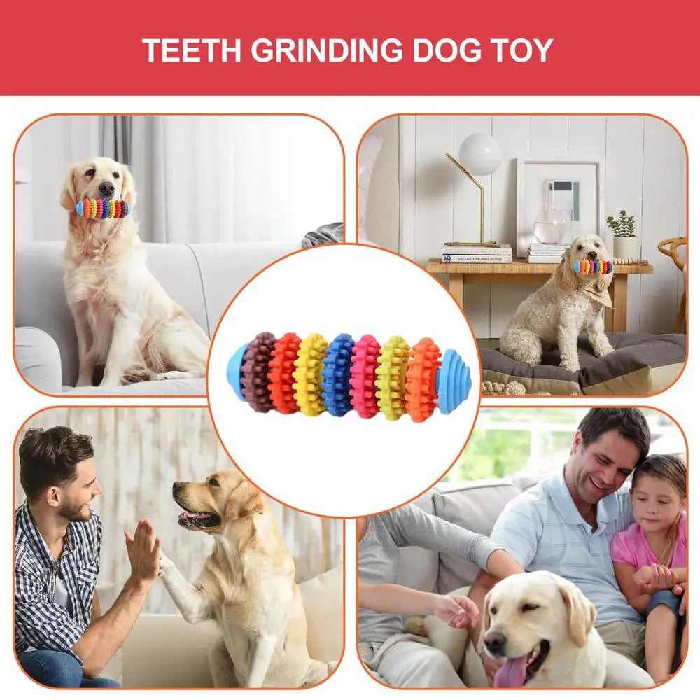 Colorful Puppy Teether Dog Toys Dog Teething Toys Dog Teeth Cleaning Toys Interactive Dog Toys Multifunctional Pet Playing
