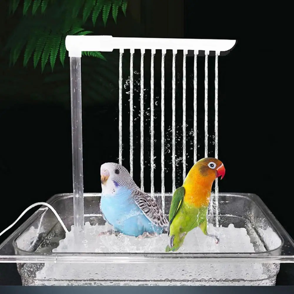 Bird Shower Box Automatic Shower Tub Multipurpose Bird Bathtub Parrot Bath Box For Pet Brids Parakeet Cleaning Supplies