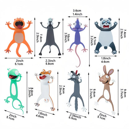 3D Animal Bookmark Original PVC Creative Text Create Cute Funny Cat Stationery