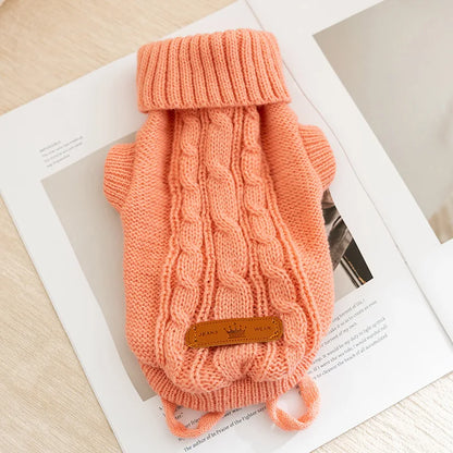 Winter Dog Sweater Pet Dog Clothes Chihuahua French Bulldog Costume Cute Dog Jersey Cat Coat Dog Overalls Puppy Knitted Sweater