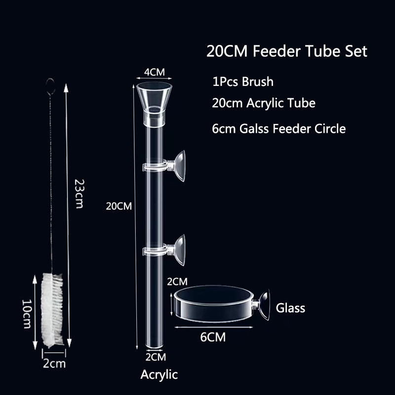 Acrylic Aquarium Feeder Tube Dish Transparent Fish Tank Shrimp Snail Shrimp Food Feeder Bowl Aquarium Feeding Accessories