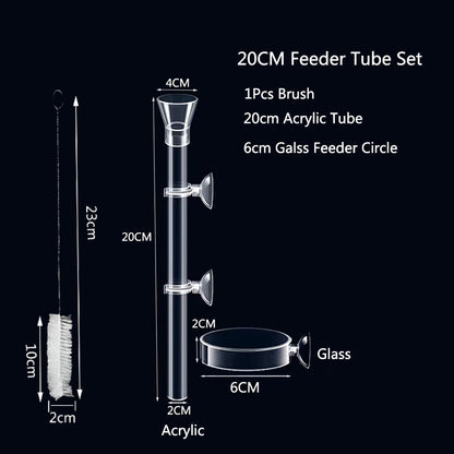 Acrylic Aquarium Feeder Tube Dish Transparent Fish Tank Shrimp Snail Shrimp Food Feeder Bowl Aquarium Feeding Accessories