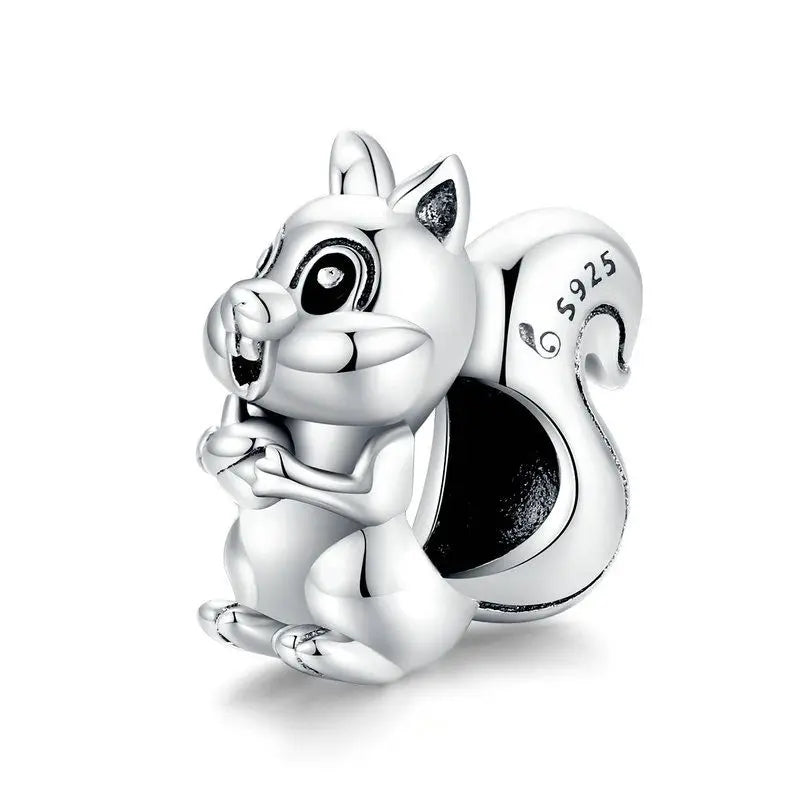 WOSTU 925 Sterling Silver Animal Charms Giraffe Zebra Unicorn Beads for Women Fit Original Bracelets Necklace DIY Jewelry Making