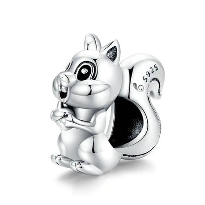 WOSTU 925 Sterling Silver Animal Charms Giraffe Zebra Unicorn Beads for Women Fit Original Bracelets Necklace DIY Jewelry Making