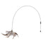Uxcell Handheld Cat Teaser with Bell Fluffy Plume Teasing Sticks Flexible Fishing Rod Toy Indoor Scratching Pet Supplies