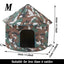 Cat House Dog Nest Waterproof Outdoor Winter Warm Pet Cave Insulated Outside Cat House Home Foldable and Washable Pet House