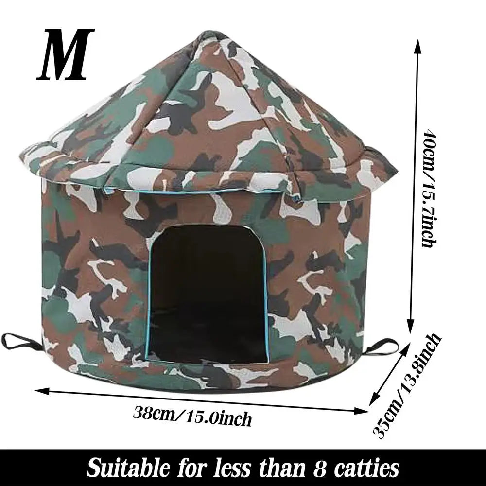 Cat House Dog Nest Waterproof Outdoor Winter Warm Pet Cave Insulated Outside Cat House Home Foldable and Washable Pet House