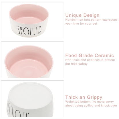 UXCELL 70Oz 200g Ceramic Dog Bowl Large Dog Water Bowl Non-Slip Dog Food Bowls Resistant Pet Bowl Dog Feeders Easy to Clean