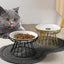 Pet Ceramic Bowl Cat Metal Bowl Rack Ceramic Drinking Feeding Bowl Snack Canned Food Plate Anti-Cervical Spondylosis Food Basin