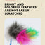 Pet Durable Colorful Feather Mimi Favorite Fur Mouse Tumbler Kitten Cat Toys Play Balls For Catch Cats Supplies 2PCS