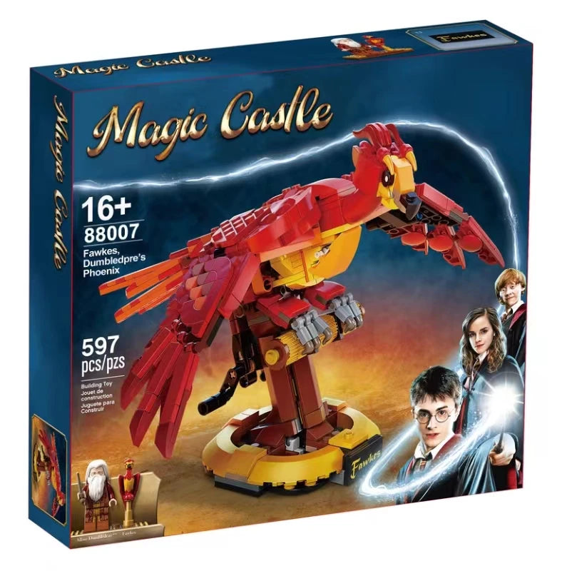 Assembling building blocks 88007 Phoenix Fox Red Bird 597 particles assembled boys and girls educational building blocks toys