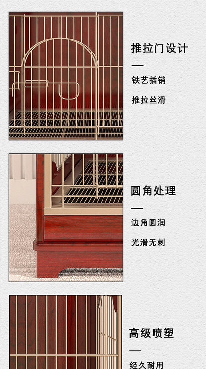 Spot solid wood Chinese dog cage, small and medium-sized Shiba Inu Teddy Corgi special high-end luxury furniture boutique dog ho