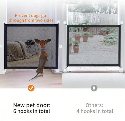 Pet Dog Fence Gate Safe Guard Safety Enclosure Folding Dog Fences Dog Gate The Ingenious Mesh Magic Pet Gate Pet Supplies