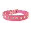 Soft Real Leather Cat Collar Non Breakaway Kitten Collar for Girl Boy Studded Leather Pet Collar for Puppy Small Cat Accessories