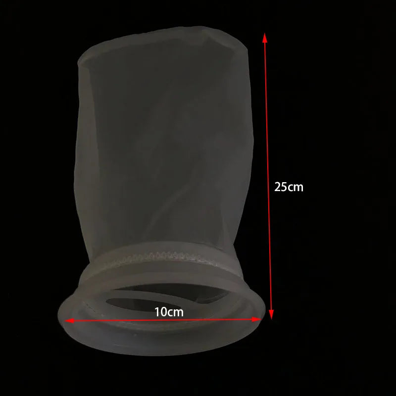 1pcs Super Fine  Aquarium Filter Bag with Frame Washable Reusable Mesh Foam Carpet Sock Bag for Fish Marine Filtration System