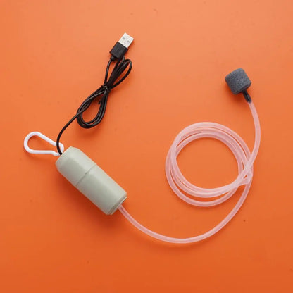 Aquarium Air Compressor Oxygen Refreshing Mini USB Oxygen Small Accessories 5V Aquarium Mini Oxygenator 1W Portable Pump E9M0
