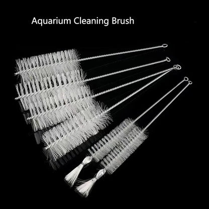 Nylon Aquarium Brush Tube Pipe Filter Cleaning Brushes Stainless Steel Water Filter Hose Flexible Aquarium Cleaner Accessories