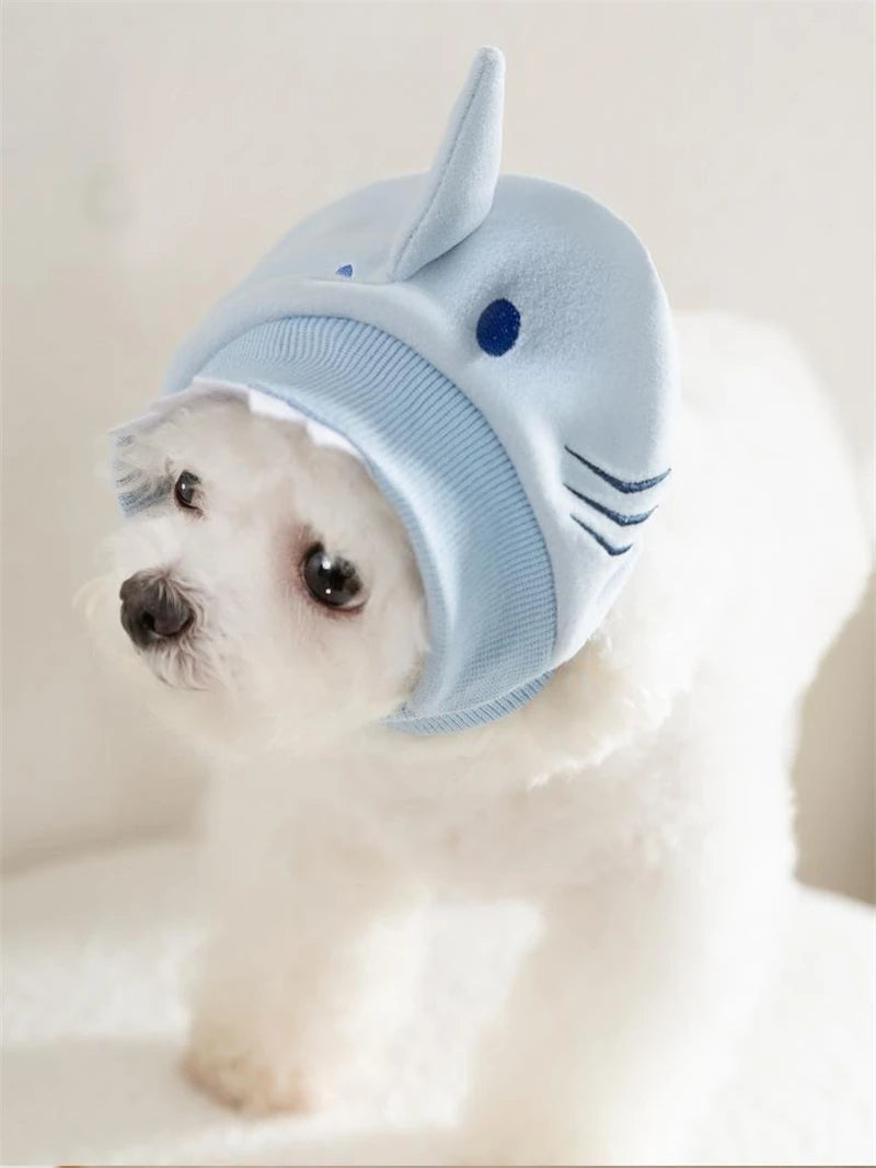 Elastic Winter Cosplay Cat Hat Funny Animal Warm Cotton Pet Dog Head Wear Halloween New Year Chihuahua Gifts Pet Accessories