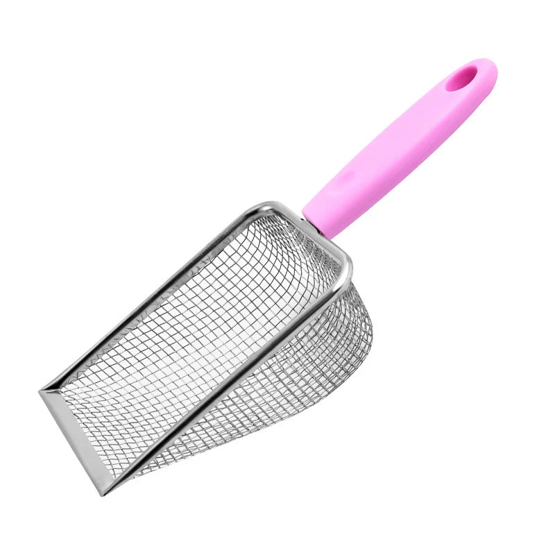 Cat Litter Scoop Metal Cat Litter Shovel Comfortable Handle Scoop For Cats Toilet Cleaning Tools Stainless Steel Cats Shovel