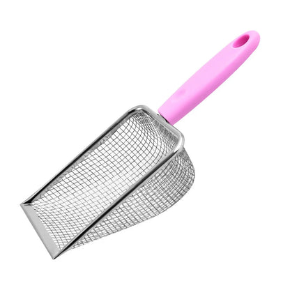 Cat Litter Scoop Metal Cat Litter Shovel Comfortable Handle Scoop For Cats Toilet Cleaning Tools Stainless Steel Cats Shovel