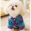 Velvet Warm Pet Cat Sweatshirts Chihuahua Half Sleeve Denim Collar Designer Striped Puppy Winter Clothes Soft Overalls for Yorks