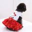 Cute Lace Princess Dog Tutu With Bow - Red, Yellow, Green