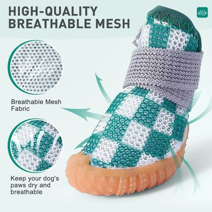 Small Dog Shoes Breathable Dog Shoes for Hot Pavement Pet Puppy Boots & Paw Protectors for Doggies for Hardwood Floors Anti Slip