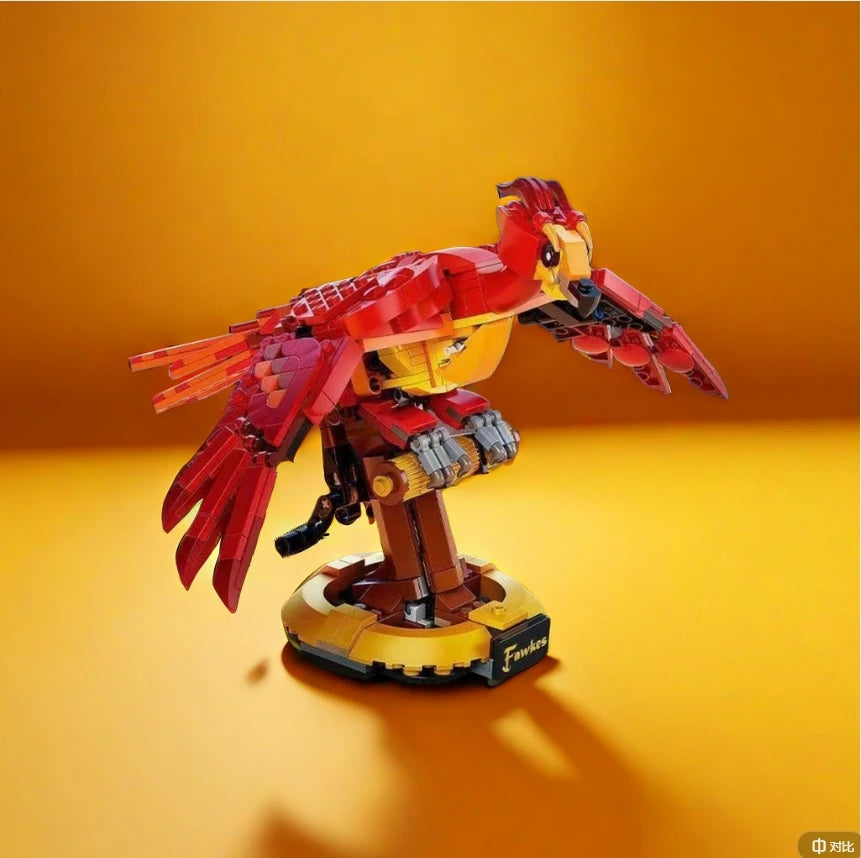 Assembling building blocks 88007 Phoenix Fox Red Bird 597 particles assembled boys and girls educational building blocks toys