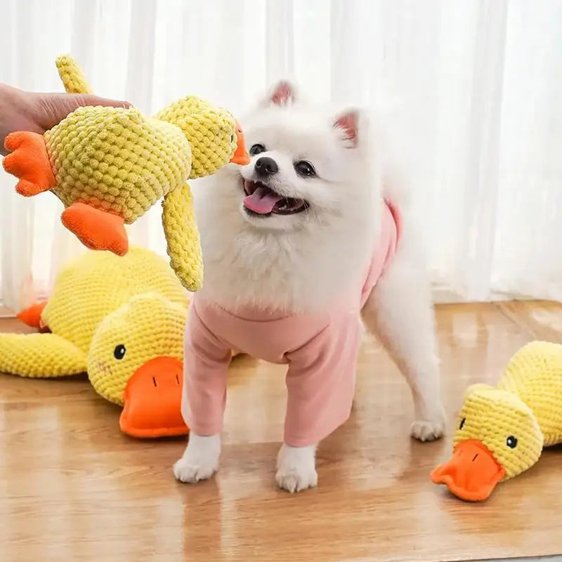 Pet Plush Toy Dog Calming Duck Stuffed Duck Toys Chew Toy Fun Dogs Interactive Toy Squeaky For Puppy Pet Teeth Pet Supplies