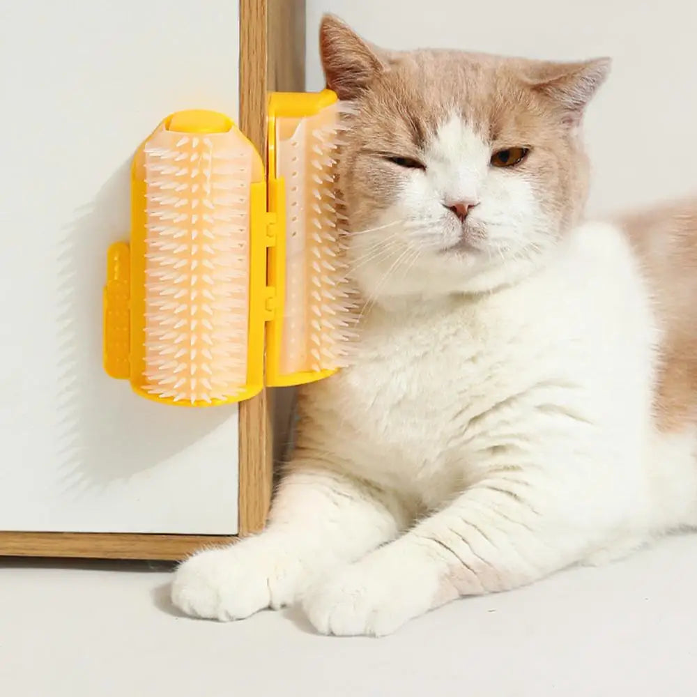Cat Rubbing Corner Cat Scratcher Cat Corner Brush Grooming Kitten Pet Brush Corner Grooming Massage Brush Catnip Groomer