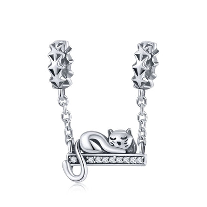 WOSTU 925 Sterling Silver Animal Charms Giraffe Zebra Unicorn Beads for Women Fit Original Bracelets Necklace DIY Jewelry Making