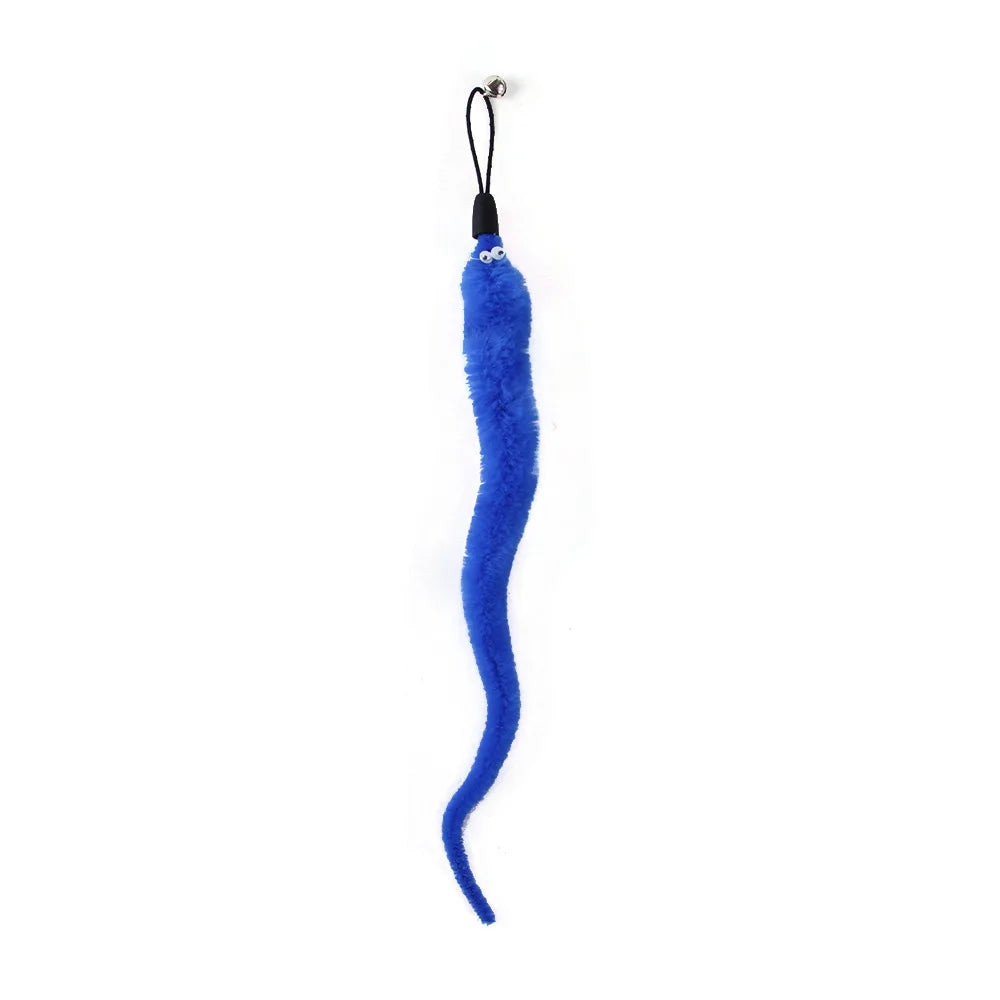 Cat Feather Toy Accessories False Mouse Worm Toy with Bell Kitten cat Toys Interactive Replacement Refill Foam Ball Training