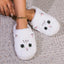 Kawaii Cartoon Cat Fuzzy Slippers - Ultra Soft Fabric Inner, Plush Flat Sole, Cozy Warmth, TPR Durable Outsole, Fabric Upper - P