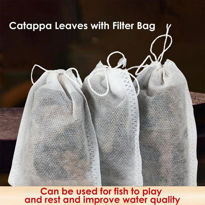 10 bag Catappa Leaves For Aquariums Aquatic Betta Shrimp Leaves Natural Water Conditioner Leave Habitat Producing Almond Leaves