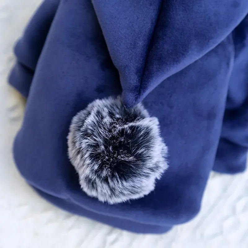 Pet Dog Cat  Clothes Fleece Hooded Hairball Coat Jacket Winter Kitty Small Medium Dogs Cats Cool Pajamas Chihuahua
