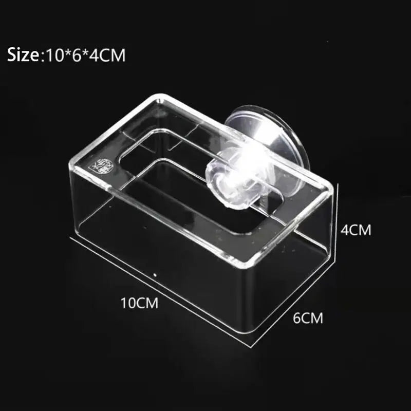 1Pcs Fish Feeding Aquarium Feeding Ring Fish Tank Station Floating Food Tray Feeder Aquarium Accessory with Strong Suction Cups