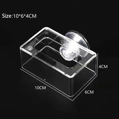 1Pcs Fish Feeding Aquarium Feeding Ring Fish Tank Station Floating Food Tray Feeder Aquarium Accessory with Strong Suction Cups