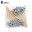 50Pcs Hollow Star Bamboo Skewers Disposable Insert Cocktail Fruit Toothpick Stick Christmas Picks Party Buffet Decor X1J5