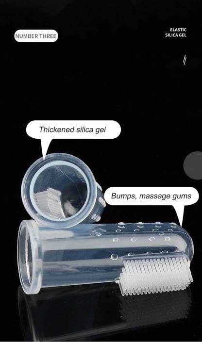 Dog Toothbrush Pet Fingertip Toothbrush for Cat Super Soft Oral Care Toothbrushes Finger Brush for All Pets Tooth Cleaning Brush