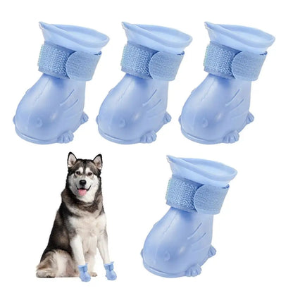 Winter Boots For Dogs Paw Protectors Anti-Slip Dog Boot Snow Shoes Adjustable Soft Dog Winter Boots 4pcs Puppy Shoes For Small