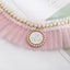 Lovely Pearl Veil Pet Collars for Chihuahua Pink Lace Small Dogs Bandana Neck Accessories Party Collar Decoration Cat Necklace