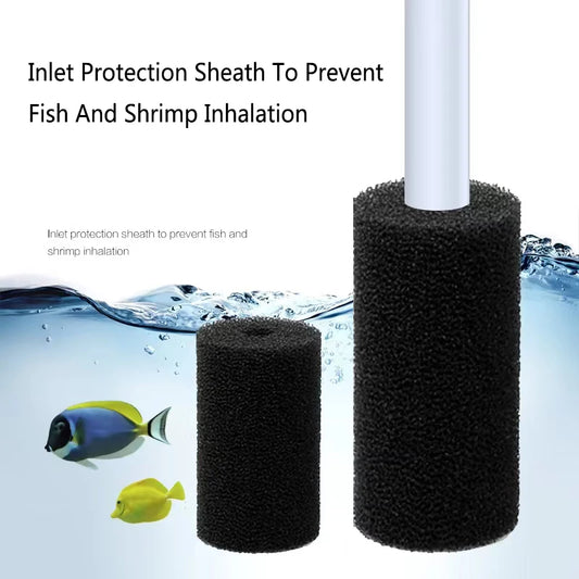 5Pcs Sponges Aquarium Filter Protector Cover For Fish Tank Inlet Pond Black Foam Aquatic Filters Protective Spong Accessories