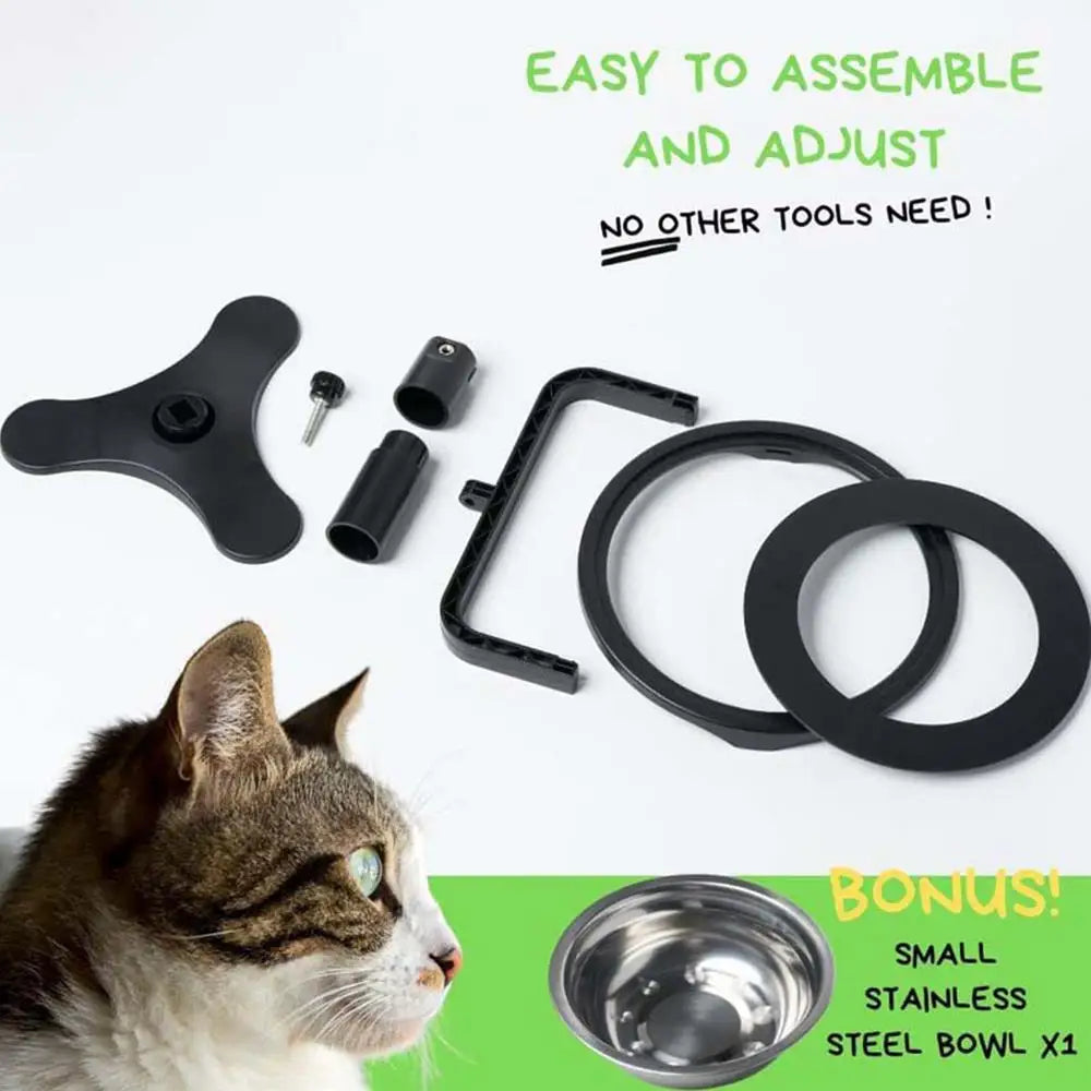 Elevated Dog Bowl Stand Dog Food Bowl Stand Feeder Adjustable Dog Food Water Bowls For Medium Small Puppies Pets Cats